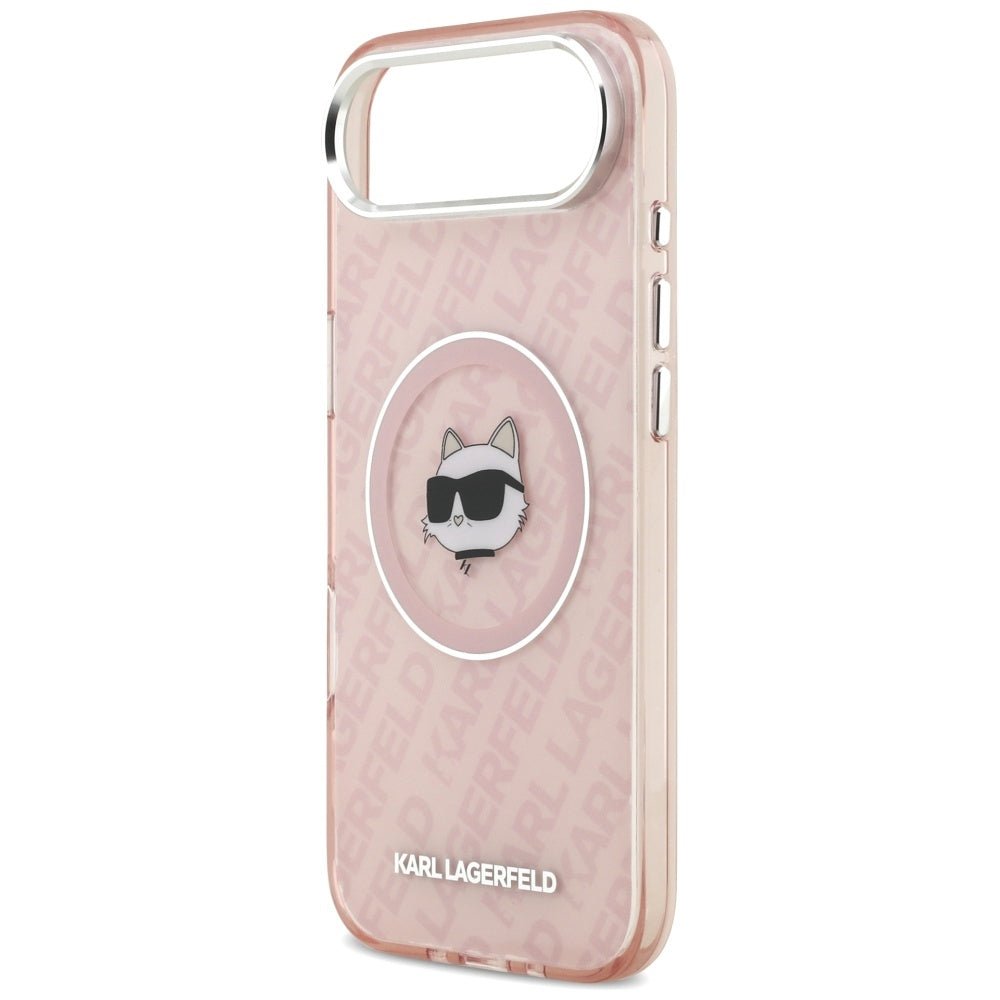 Karl Lagerfeld iPhone Air - IML Choupette Head Logo MagSafe - Σκληρή Θήκη με Πλαίσιο Σιλικόνης - Pink - KLHMP17MHMKBCHOP