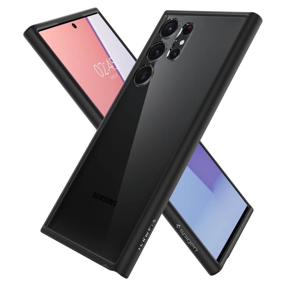 Spigen Samsung Galaxy S23 Ultra - Ultra Hybrid Σκληρή Θήκη με Πλαίσιο Σιλικόνης - Matte Black