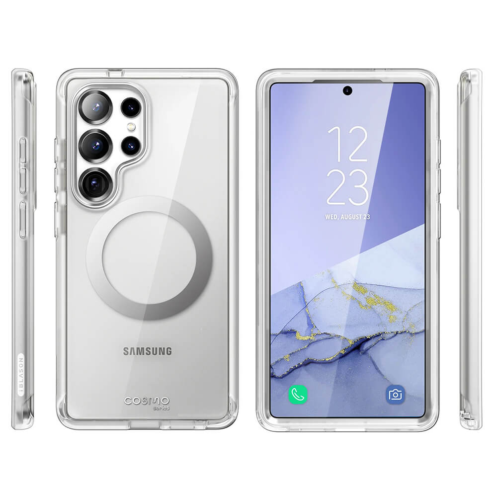 i - Blason Samsung Galaxy S25 Ultra Cosmo Mag Σκληρή Θήκη με Προστασία Οθόνης και Magsafe - Διάφανη