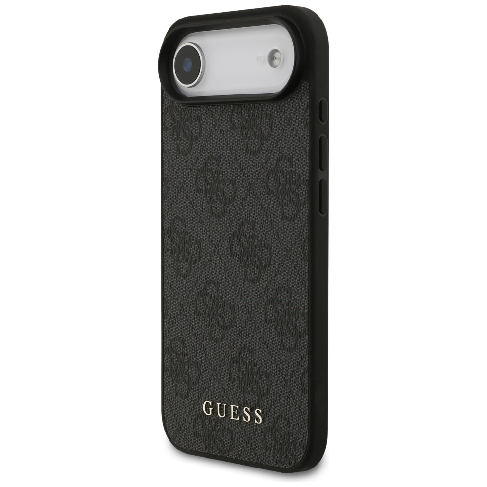 Guess iPhone Air - 4G Classic - Σκληρή Θήκη με Πλαίσιο Σιλικόνης και Επένδυση Συνθετικού Δέρματος - Black - GUHCP17MG4GFGR