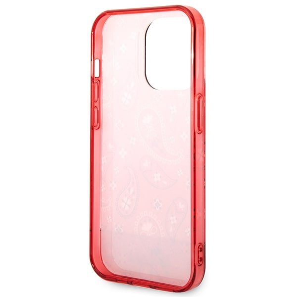 Guess iPhone 14 Pro Max Bandana Paisley Σκληρή Θήκη με Πλαίσιο Σιλικόνης - Red - GUHCP14XHGBNHR