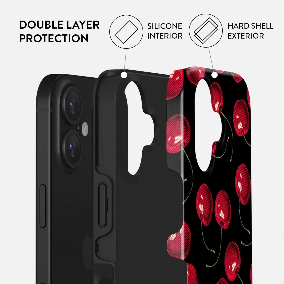 Burga iPhone 16 Fashion Tough MagSafe Σκληρή Θήκη με MagSafe - Cherrybomb