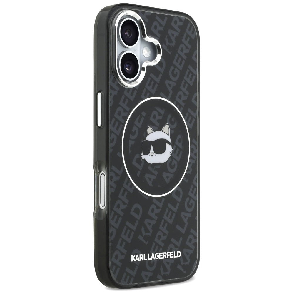 Karl Lagerfeld iPhone 17 - IML Choupette Head Logo MagSafe - Σκληρή Θήκη με Πλαίσιο Σιλικόνης - Black - KLHMP17SHMKBCHOK