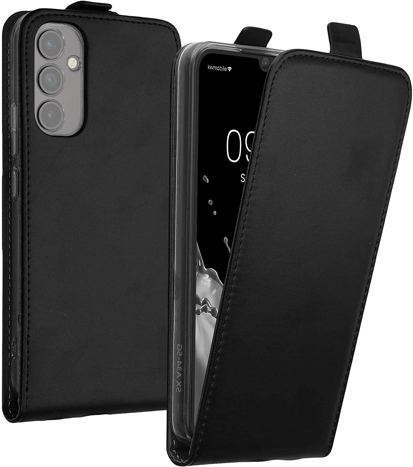 KW Samsung Galaxy A34 5G Θήκη από Δερματίνη Flip - Black - 61161.01