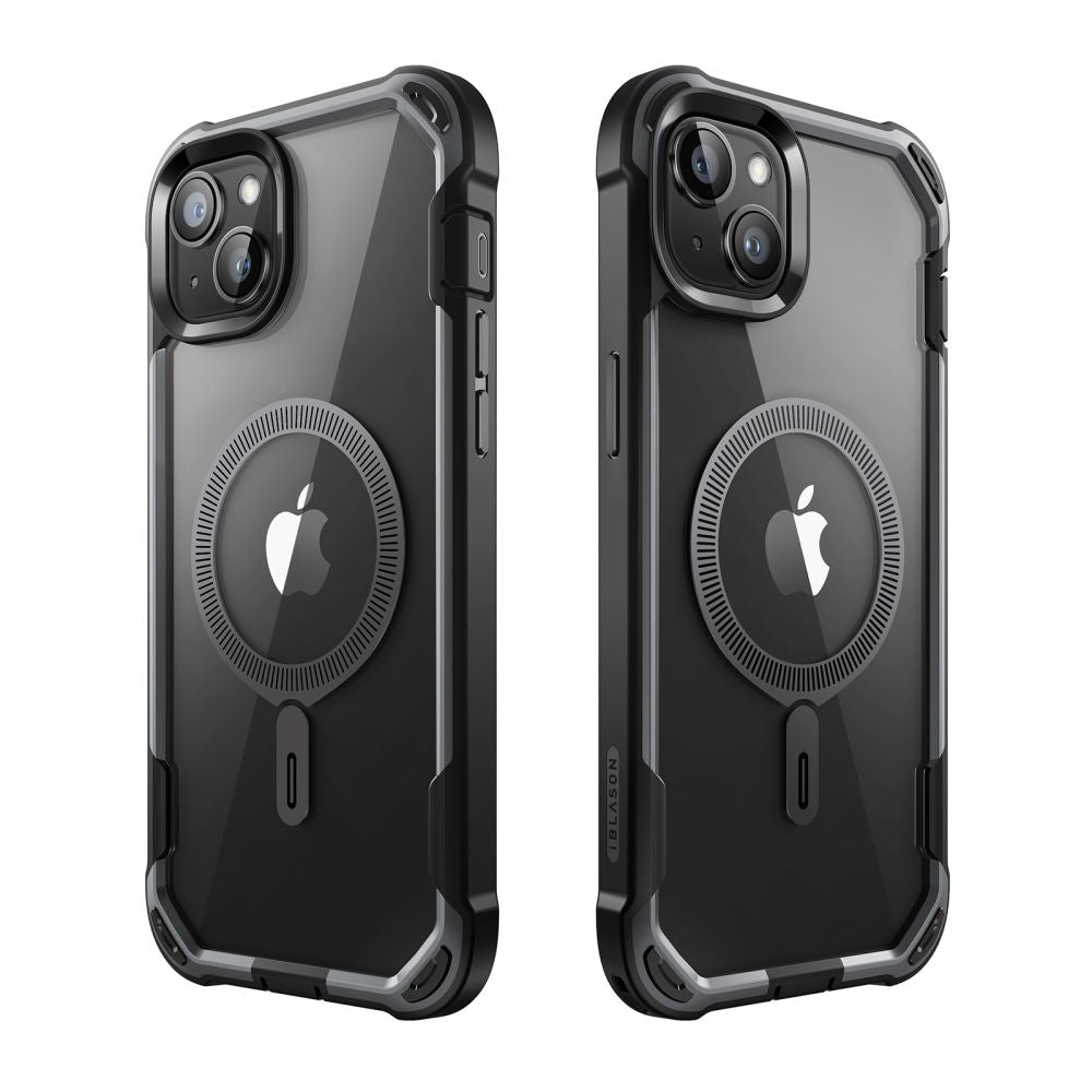i - Blason iPhone 15 Pro Max Ares Mag MagSafe Σκληρή Θήκη με Πλαίσιο Σιλικόνης και Προστασία Οθόνης - Black