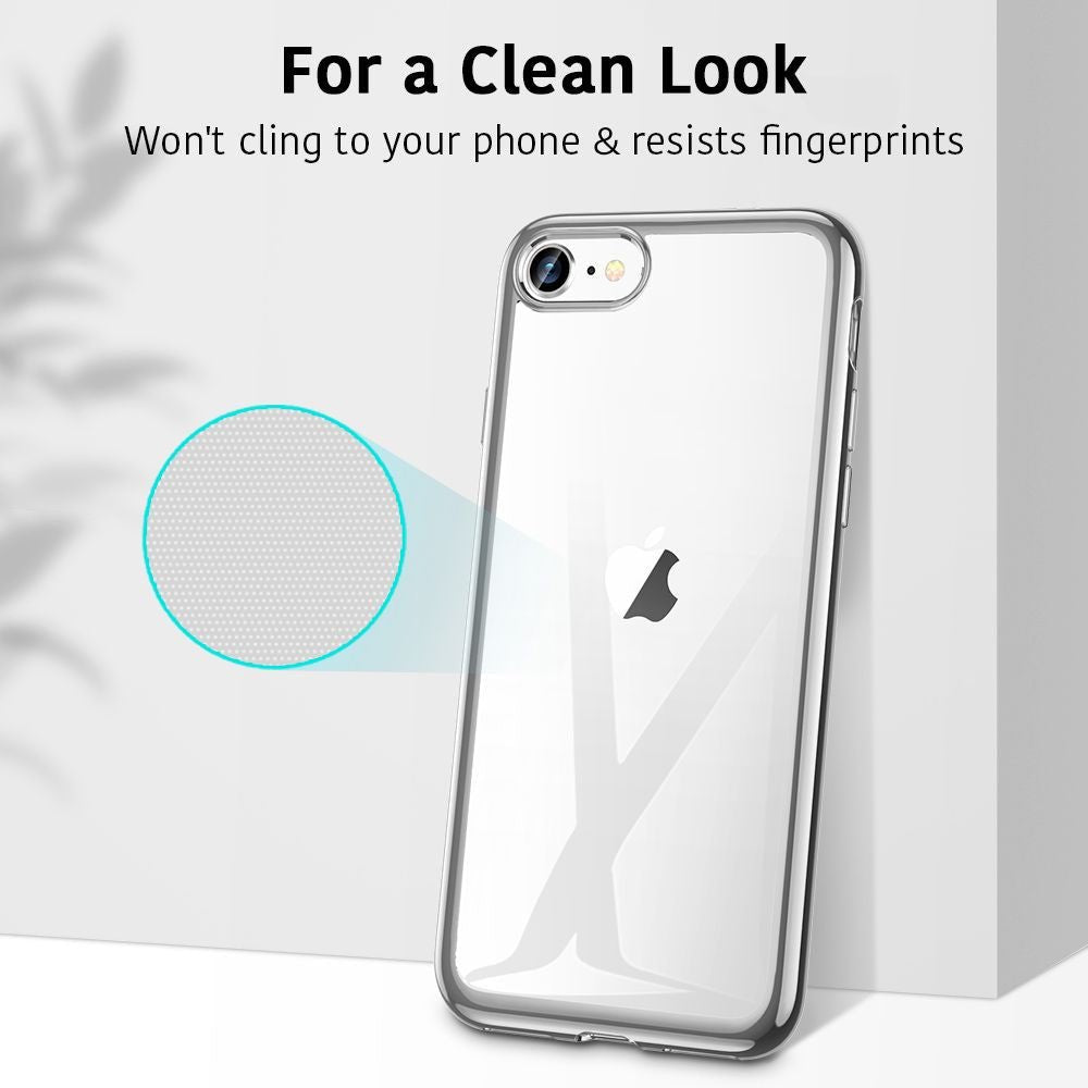 ESR iPhone SE 2022 / SE 2020 / 7 / 8 Essential Crown Series Θήκη Σιλικόνης TPU - Διάφανη - Silver