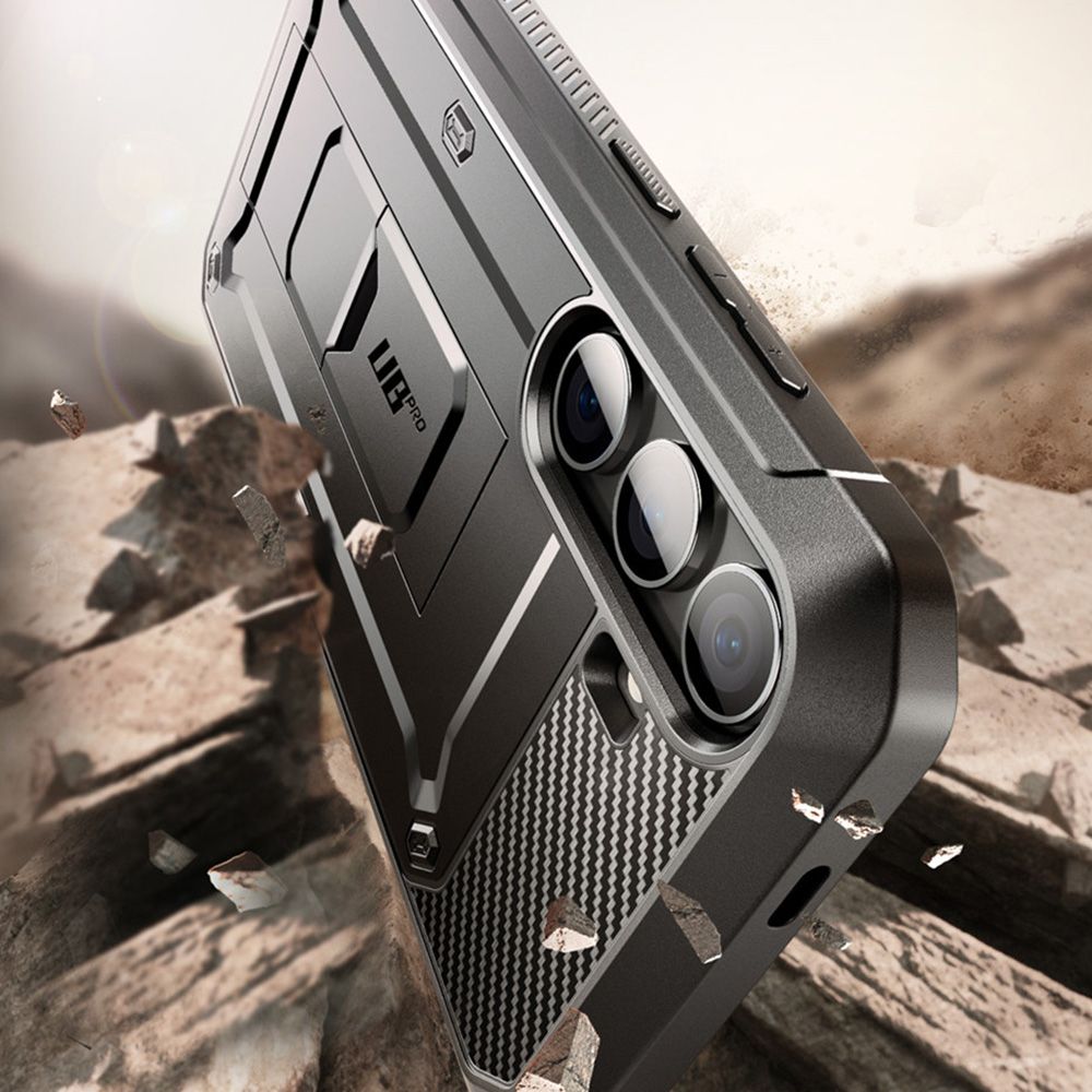 Supcase Samsung Galaxy S24 Unicorn Beetle Pro 2 Σκληρή Θήκη με Προστασία Οθόνης και Stand - Black