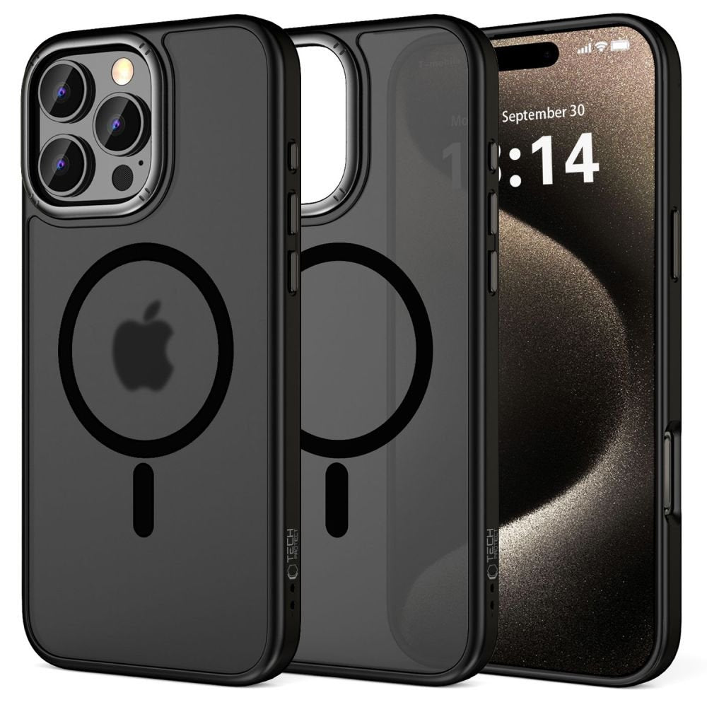 Tech - Protect iPhone 16 Pro MagEdge - Σκληρή Θήκη με Πλαίσιο Σιλικόνης και MagSafe - Matte Black / Gunmetal