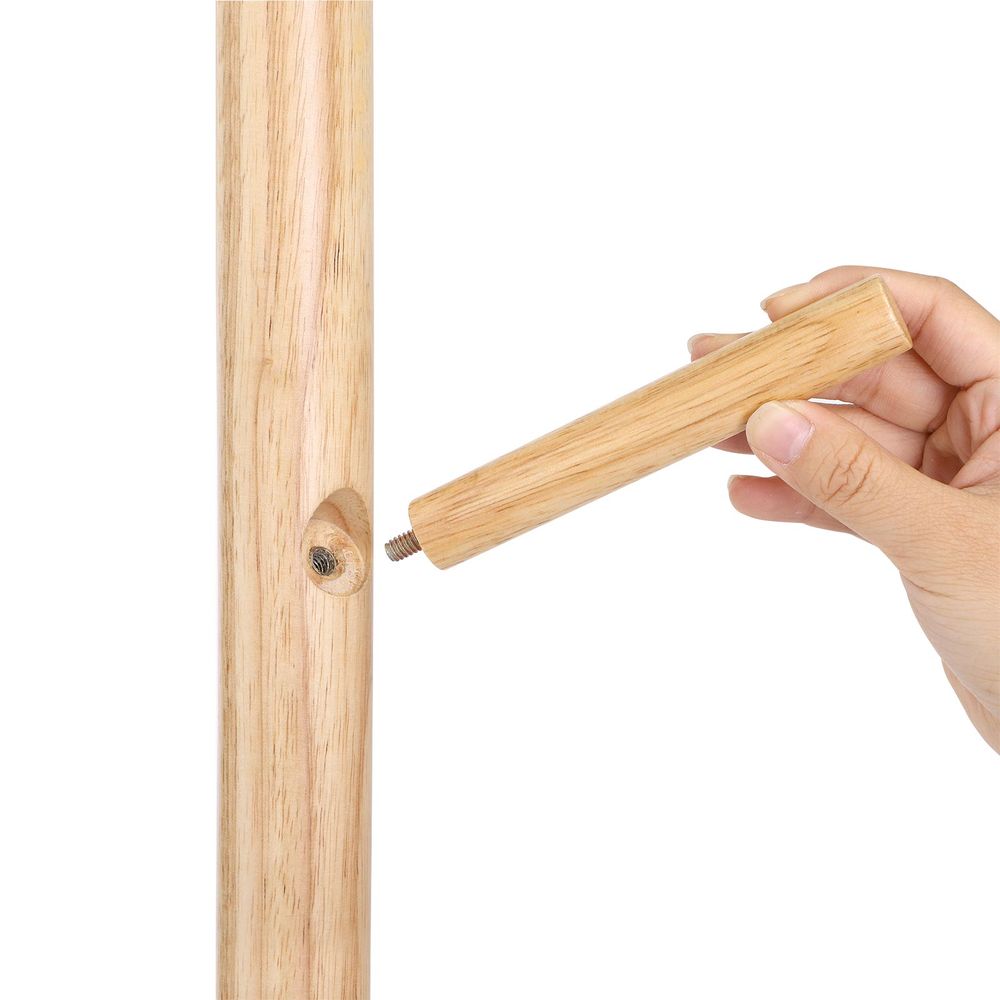 Vasagle Επιδαπέδια Ξύλινη Κρεμάστρα με Ρυθμιζόμενο Ύψος - Natural - RCR004N01