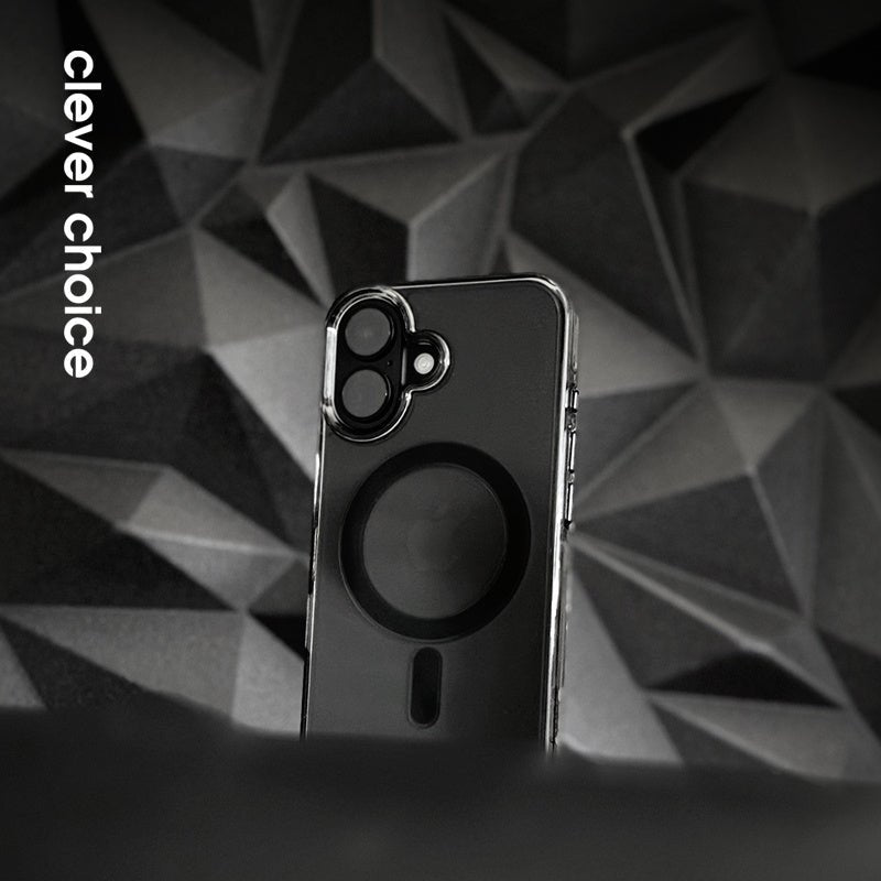 Crong iPhone 15 Clear Mag Pro - Σκληρή Θήκη με MagSafe - Black