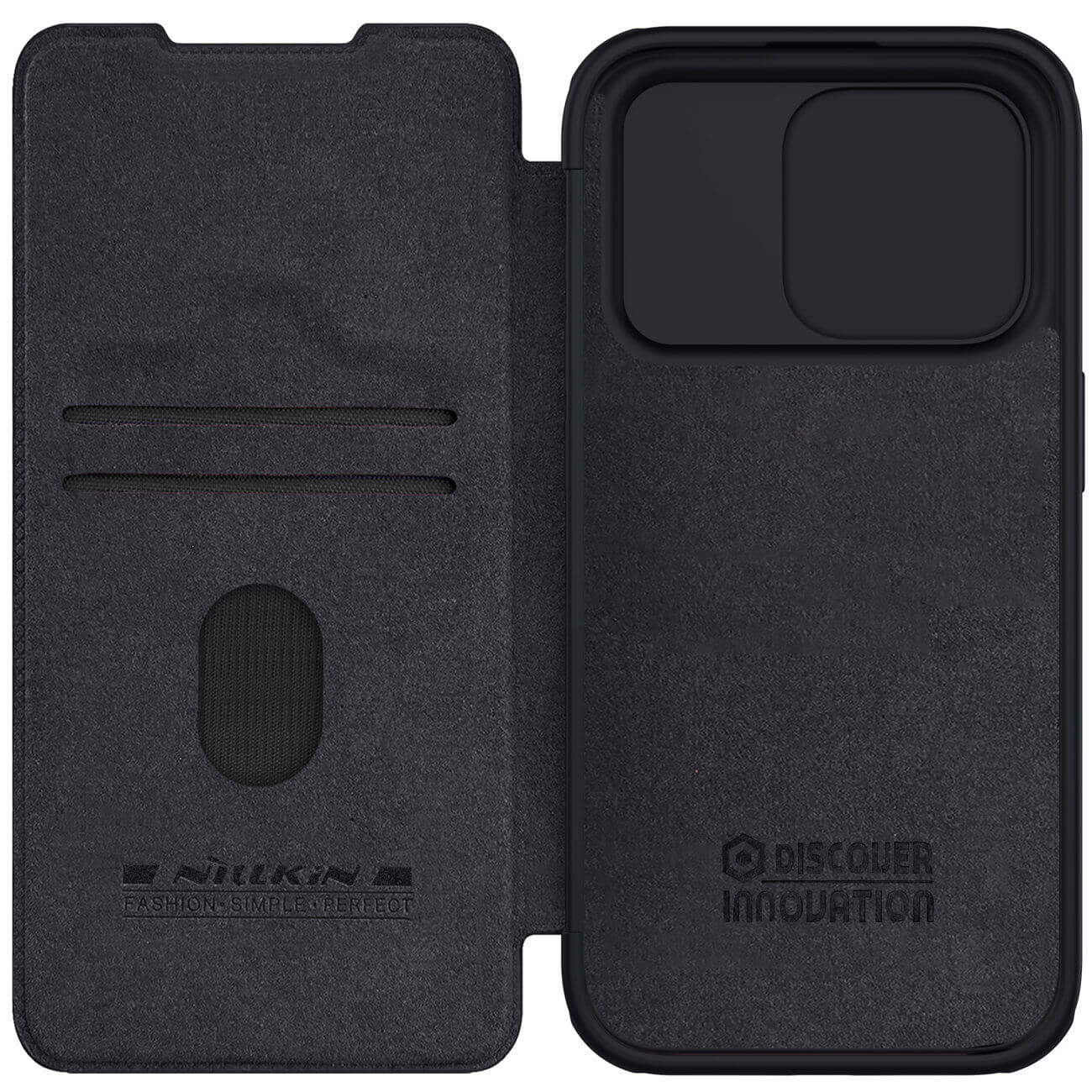 Nillkin iPhone 15 Pro Max Qin Pro Leather Θήκη Βιβλίο με Κάλυμμα για την Κάμερα - Black