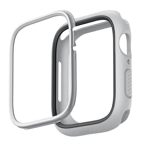 Uniq Θήκη Apple Watch 4 / 5 / 6 / 7 / 8 / 9 / SE / SE 2 - 44 / 45 mm Moduo με 2 Εναλλάξιμα Πλαίσια - Stone / Dark Grey