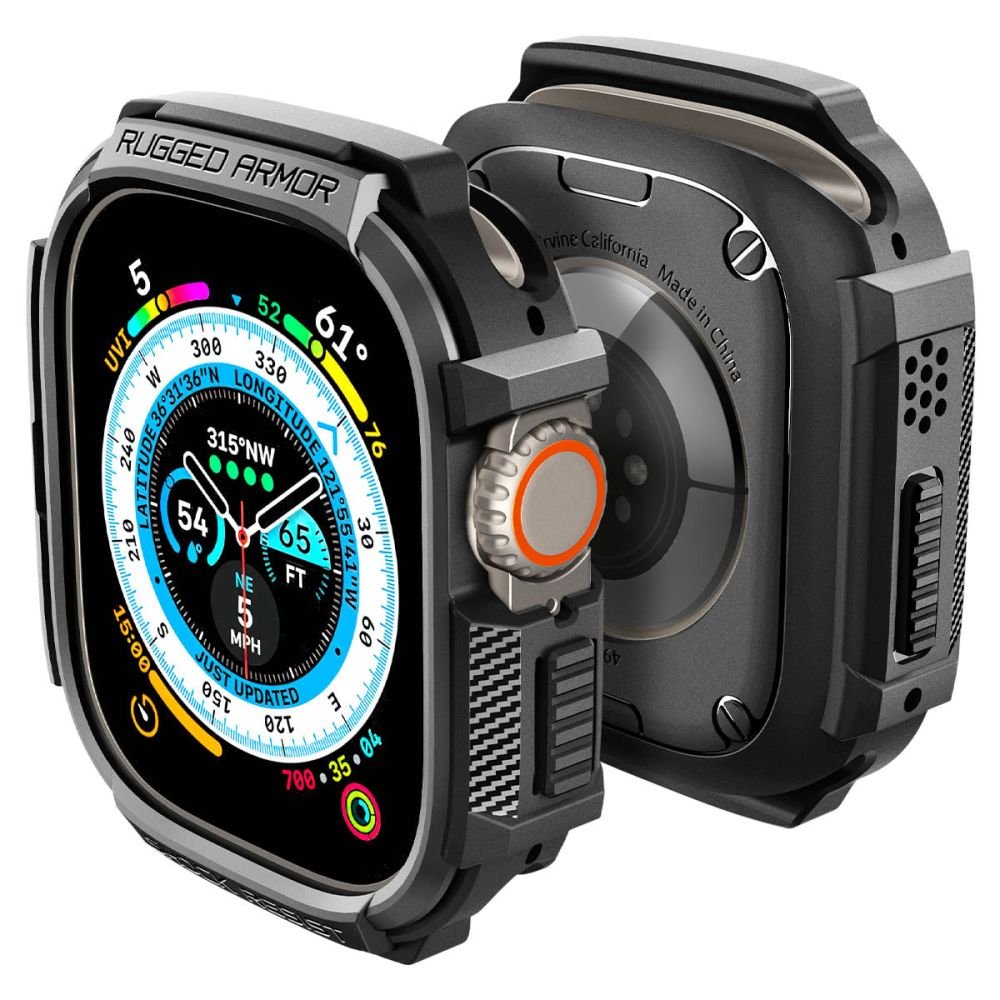 Spigen Θήκη Apple Watch Ultra (1/2/3) - 49mm Rugged Armor - Matte Black