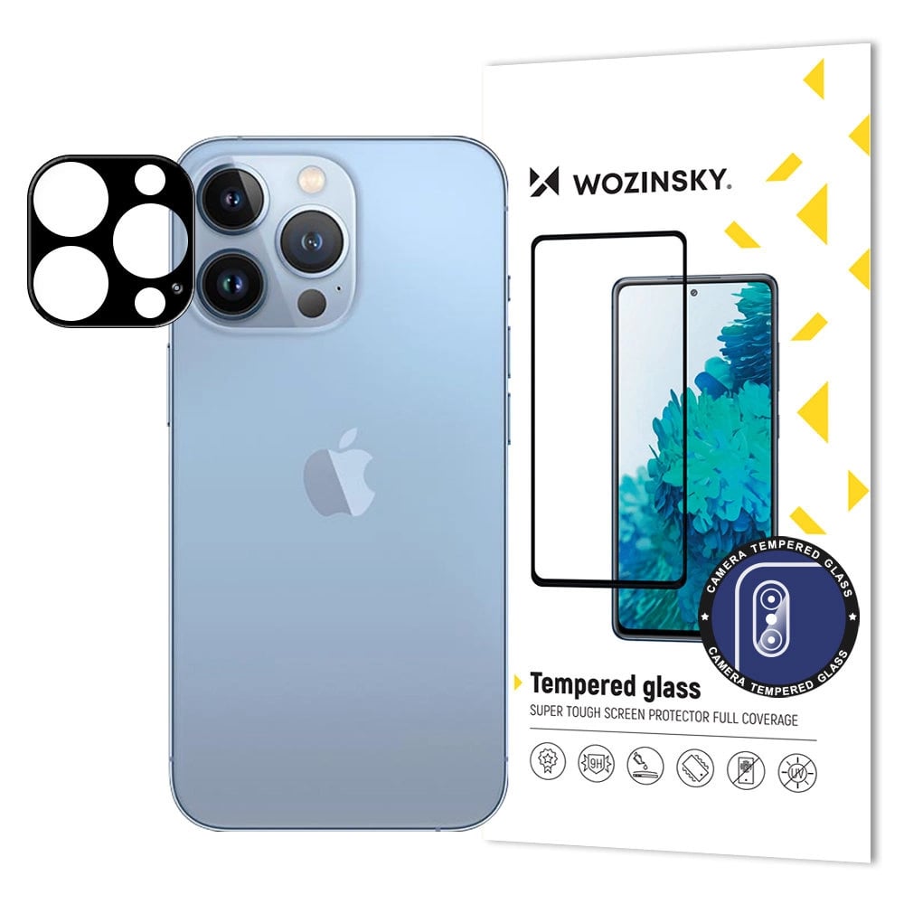 Wozinsky iPhone 15 Pro Max Αντιχαρακτικό Γυαλί 9H για την Κάμερα - Black