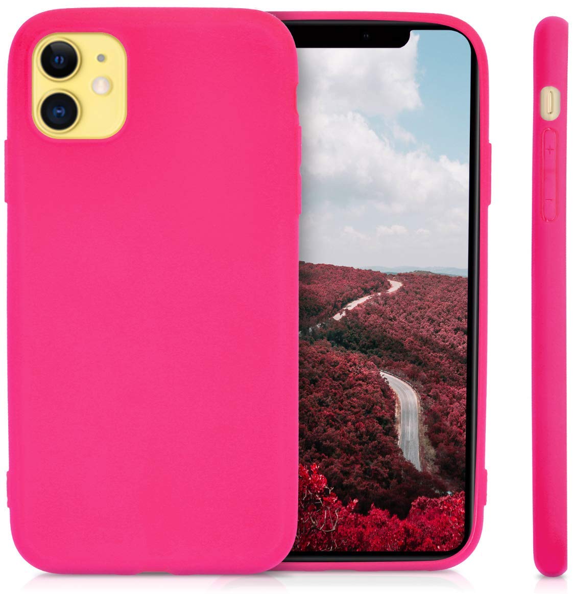 KW iPhone 11 Θήκη Σιλικόνης TPU - Neon Pink - 49783.77