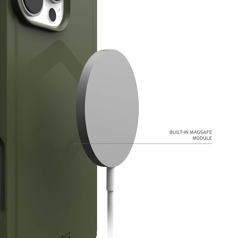 UAG iPhone 16 Pro Essential Armor MagSafe Θήκη Σιλικόνης TPU με MagSafe - Olive Drab