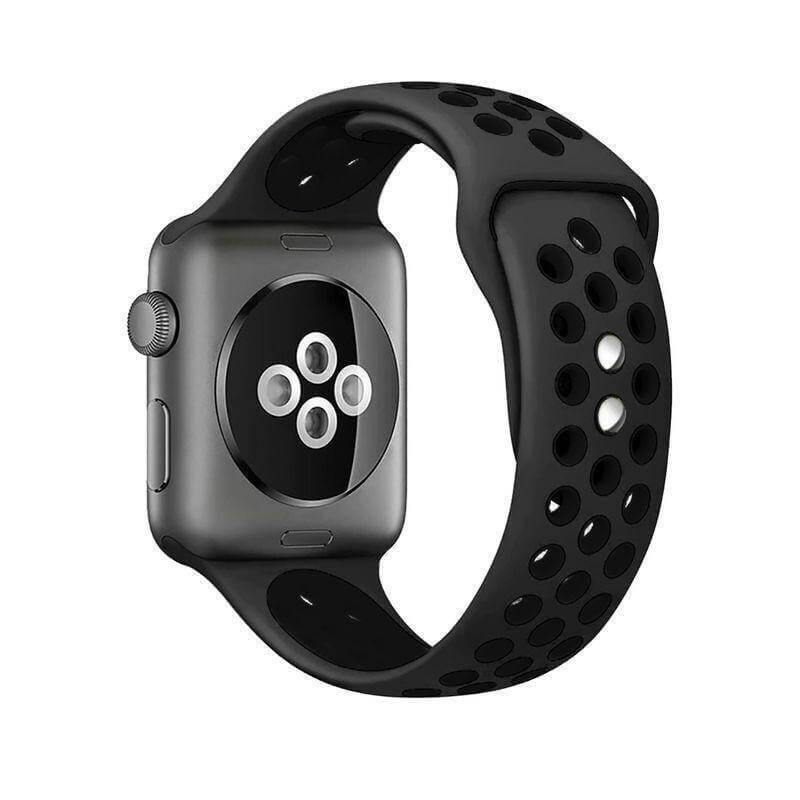 Crong Λουράκι Apple Watch 2/3/4/5/6/7/8/9/10/11 - SE (1/2/3) - 38/40/41/42mm Duo Sport - Grey / Black