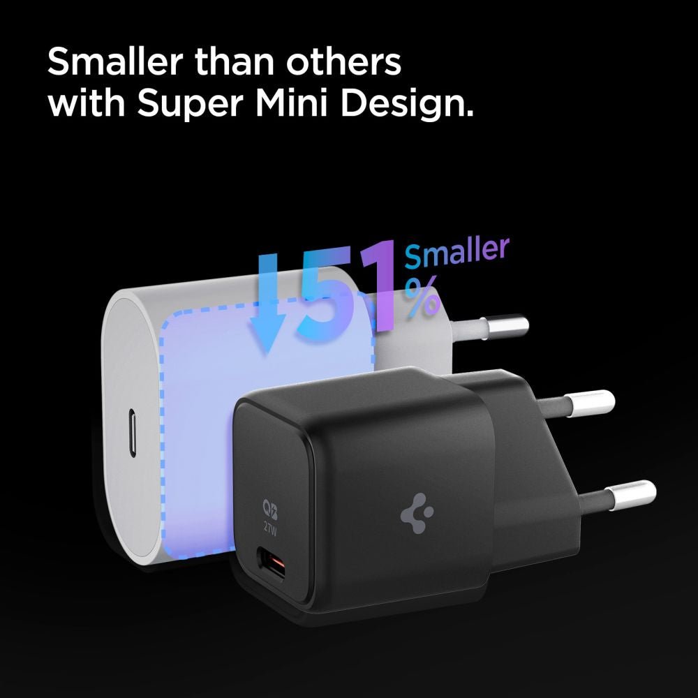 Spigen PE2103 ArcStation Network PD27W Οικιακός Φορτιστής Γρήγορης Φόρτισης με Θύρα Type - C - Black