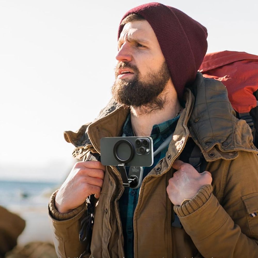 Tech - Protect AC100 Neck Holder - Βάση Στήριξης Κινητού με MagSafe για το Λαιμό - Black