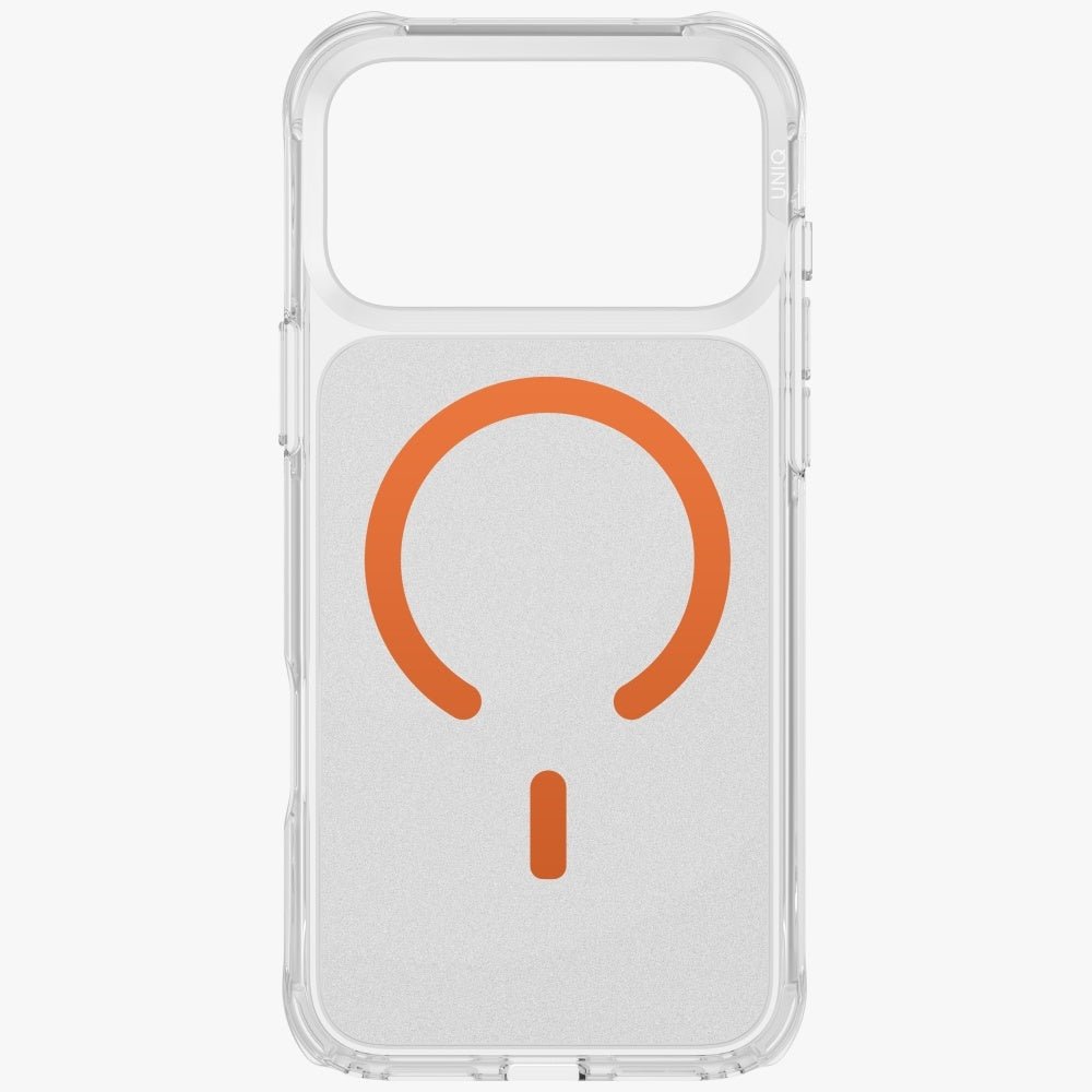 Uniq iPhone 17 Pro Max - LifePro Xtreme Magclick - Σκληρή Θήκη με Πλαίσιο Σιλικόνης και MagSafe - Clear / Orange