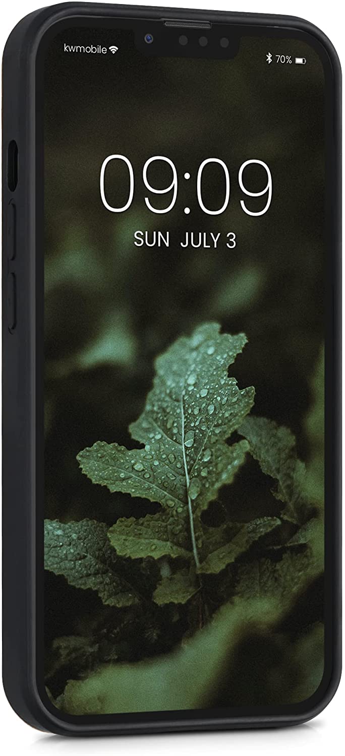 KW iPhone 13 Pro Θήκη από Φυσικό Ξύλο Design Maya Calendar Art - Light Brown / Black - 55967.05