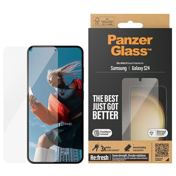 PanzerGlass Samsung Galaxy S24 - Ultra - Wide Fit Easy Aligner Case Friendly Αντιχαρακτικό Γυαλί Οθόνης - Διάφανο
