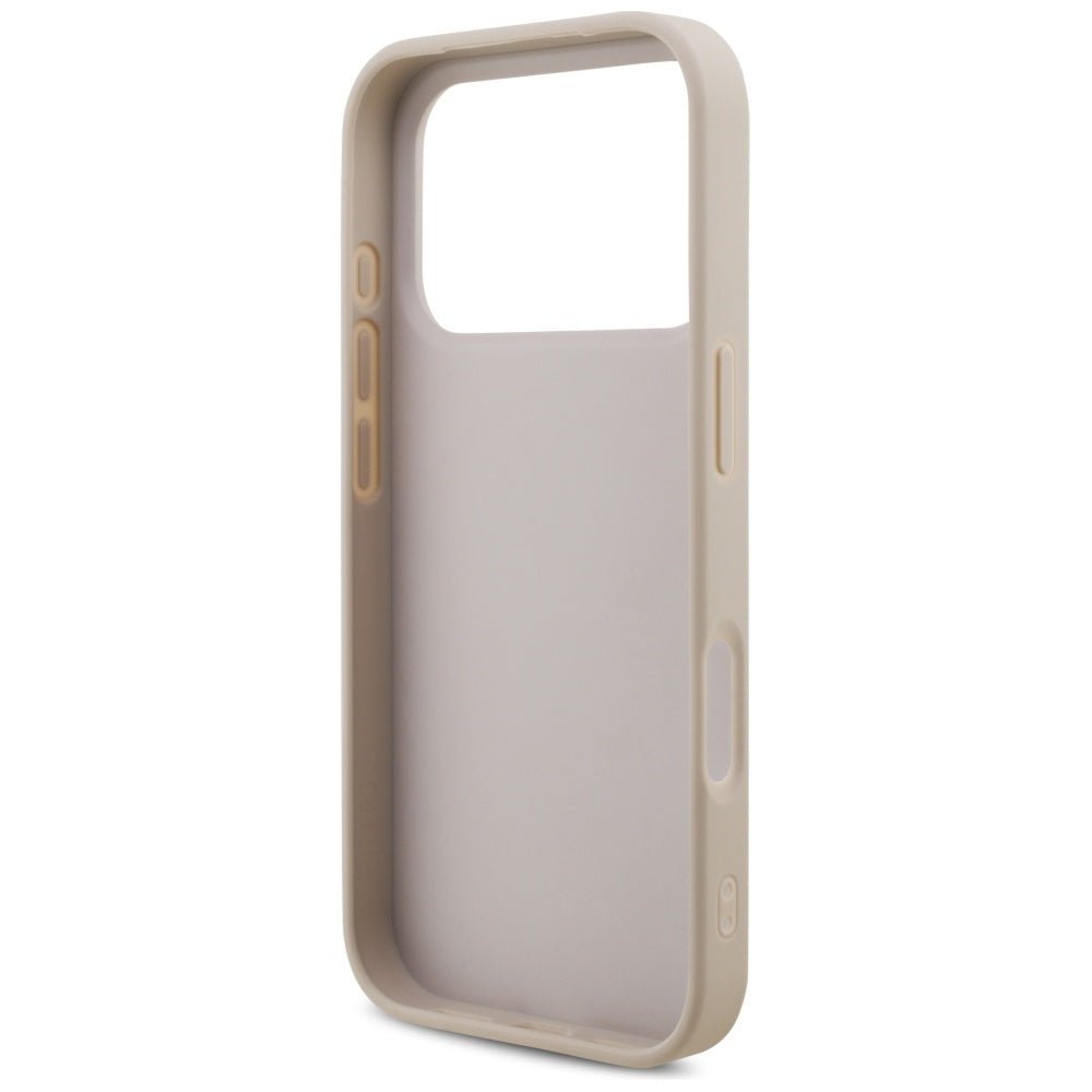 Guess iPhone 17 Pro - 4G Big Logo - Σκληρή Θήκη με Πλαίσιο Σιλικόνης και Επένδυση Συνθετικού Δέρματος - Pink - GUHCP17L4GMGPI