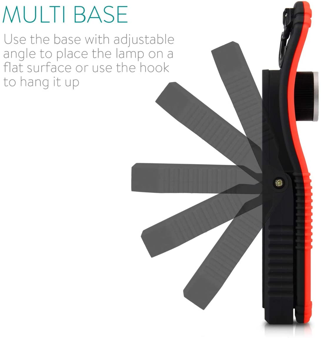 Navaris 2x 3W COB LED Work Light Σετ με 2 Φακούς Εργασίας με Μαγνητική Βάση και Γάντζο - Black / Red - 45758.02