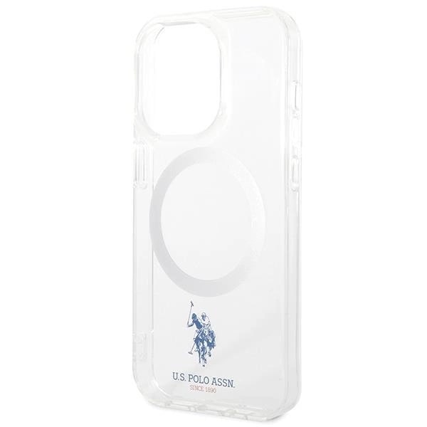 US Polo iPhone 15 Pro Transparent MagSafe Collection Σκληρή Θήκη με Πλαίσιο Σιλικόνης και MagSafe - Διάφανη