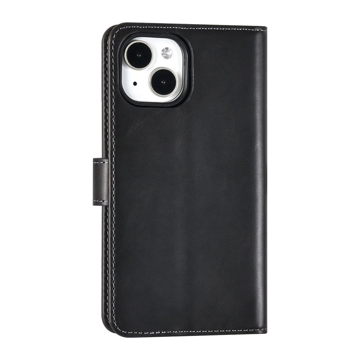 Tuniq iPhone 15 - 2 σε 1 - Θήκη Πορτοφόλι από Δερματίνη με Αποσπώμενη Θήκη - Μαύρη