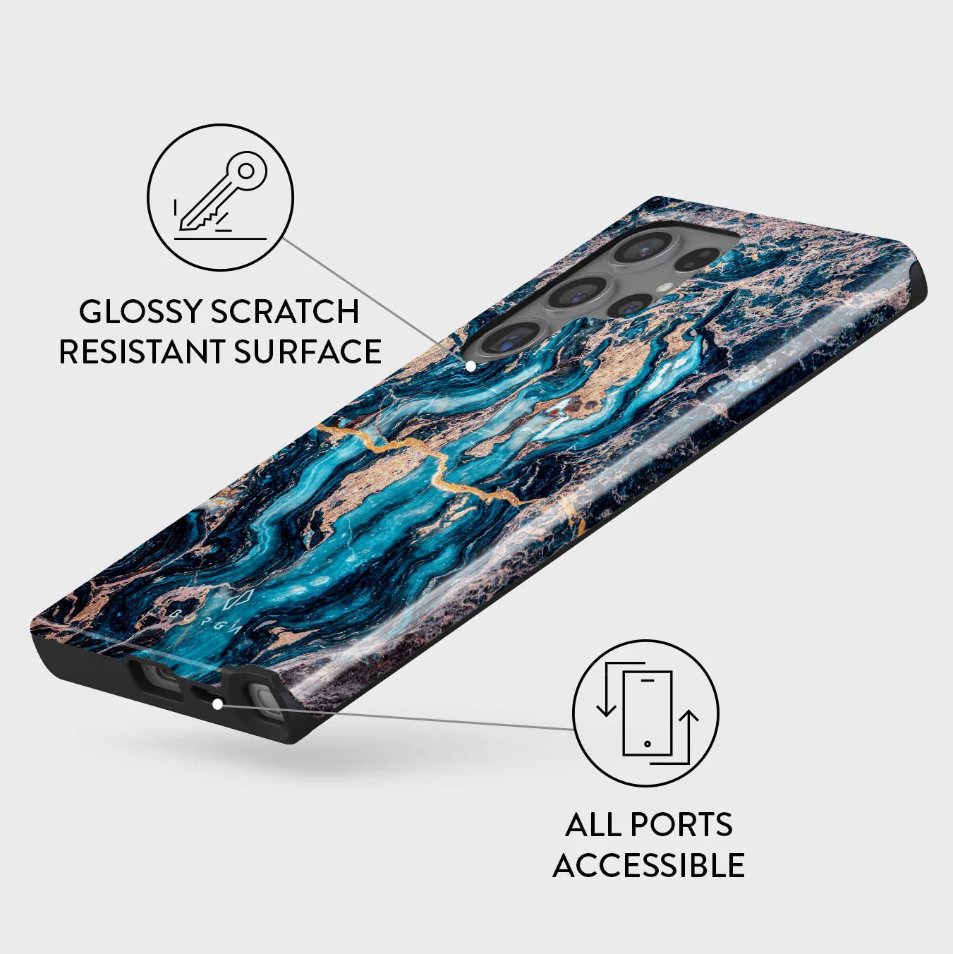 Burga Samsung Galaxy S24 Ultra Fashion Tough Σκληρή Θήκη - Mystic River