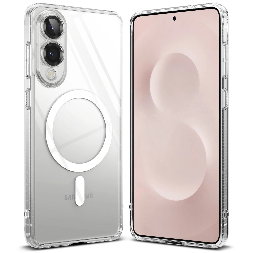 Ringke Samsung Galaxy S25 Edge - Fusion Magnetic - Σκληρή Θήκη με Πλαίσιο Σιλικόνης και MagSafe - Διάφανη