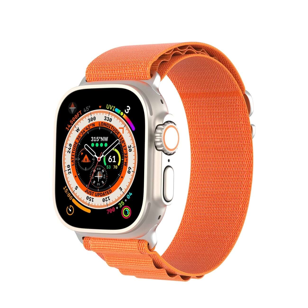 Dux Ducis Λουράκι Apple Watch 2 / 3 / 4 / 5 / 6 / 7 / 8 / 9 / SE - 38 / 40 / 41 mm GS Version Steel Buckle Sport Λουράκι από Νάυλον - Orange