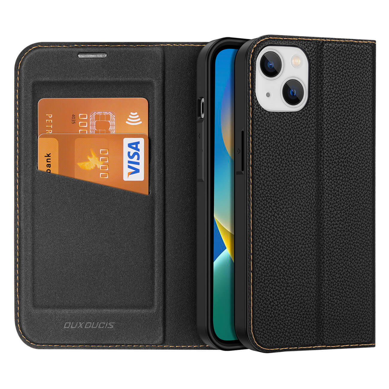 Dux Ducis iPhone 14 Plus Skin X2 Flip Stand Case Θήκη Βιβλίο - Black