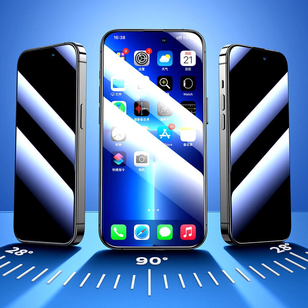 Joyroom iPhone 14 Plus Knight Series 2.5D Privacy TG 9H Full Screen Tempered Glass Αντιχαρακτικό Γυαλί Οθόνης - Black - JR - P03