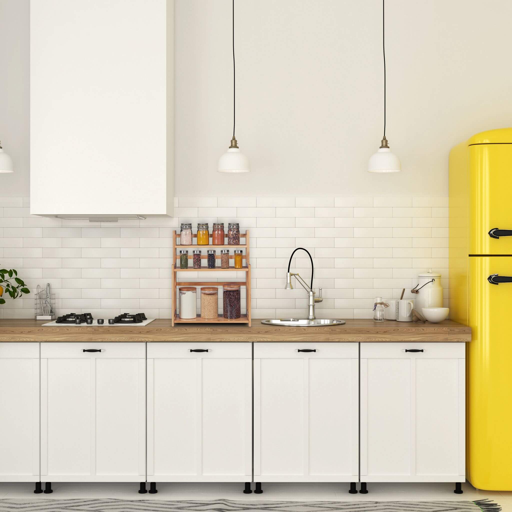 Relaxdays Bamboo Spice Rack Ξύλινο Ράφι Καρυκευμάτων από Μπαμπού - 4052025321154