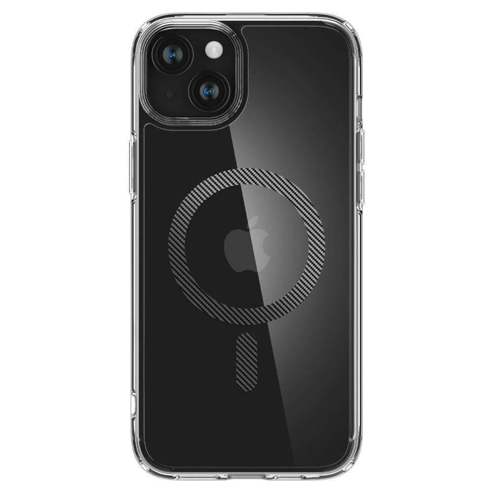 Spigen iPhone 15 Plus Ultra Hybrid Mag Σκληρή Θήκη με Πλαίσιο Σιλικόνης Και MagSafe - Carbon Fiber / Διάφανη