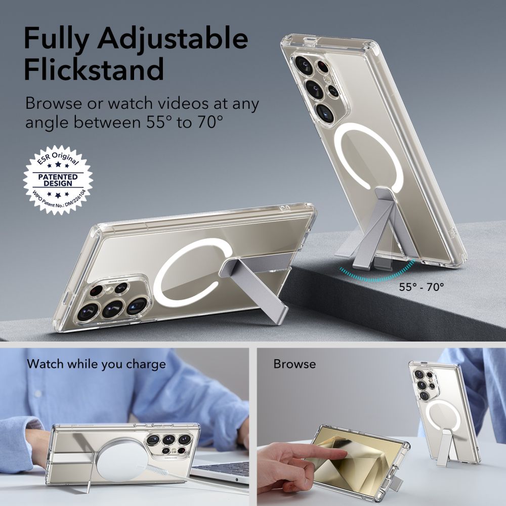 ESR Samsung Galaxy S24 Ultra - Flickstand Boost Halolock Σκληρή Θήκη με MagSafe και Stand - Clear