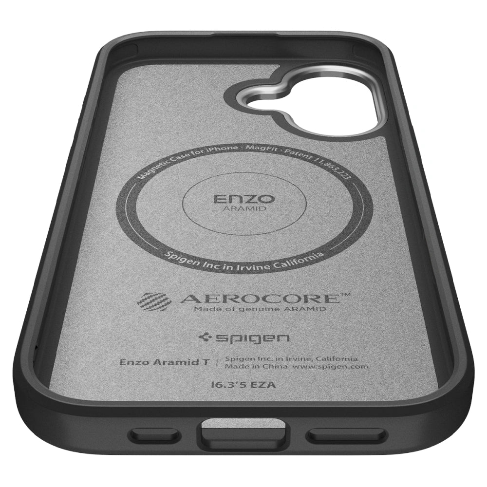 Spigen iPhone 17 - Enzo Aramid T Mag - Σκληρή Θήκη Aramid Fiber με MagSafe - Black / Silver