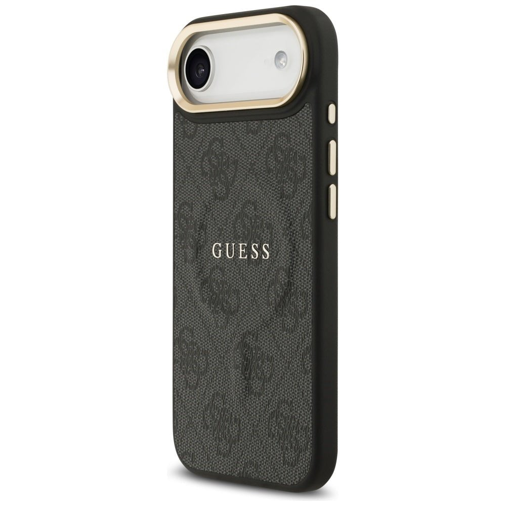 Guess iPhone Air - 4G PU Classic Logo MagSafe - Σκληρή Θήκη με Πλαίσιο Σιλικόνης και Επένδυση Οικολογικού Δέρματος - Black - GUHMP17MP4MSEGCK