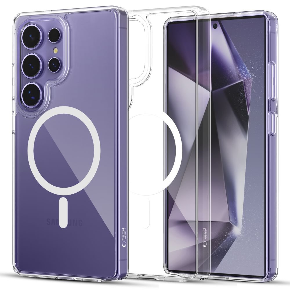Tech - Protect Samsung Galaxy S25 Ultra Flexair Hybrid MagSafe Σκληρή Θήκη με Πλαίσιο Σιλικόνης και MagSafe - Διάφανη