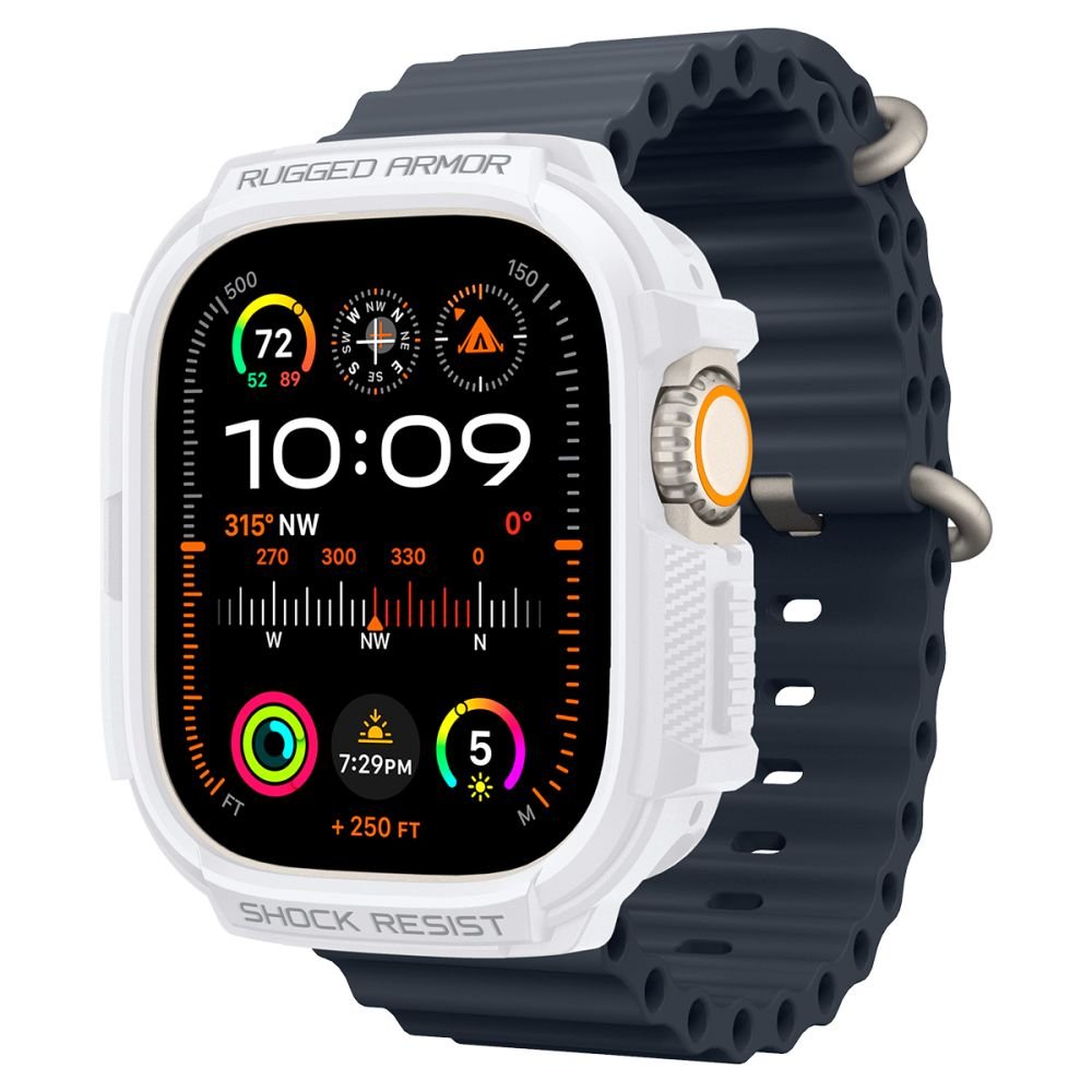 Spigen Θήκη Apple Watch Ultra (1/2/3) - 49mm Rugged Armor - White