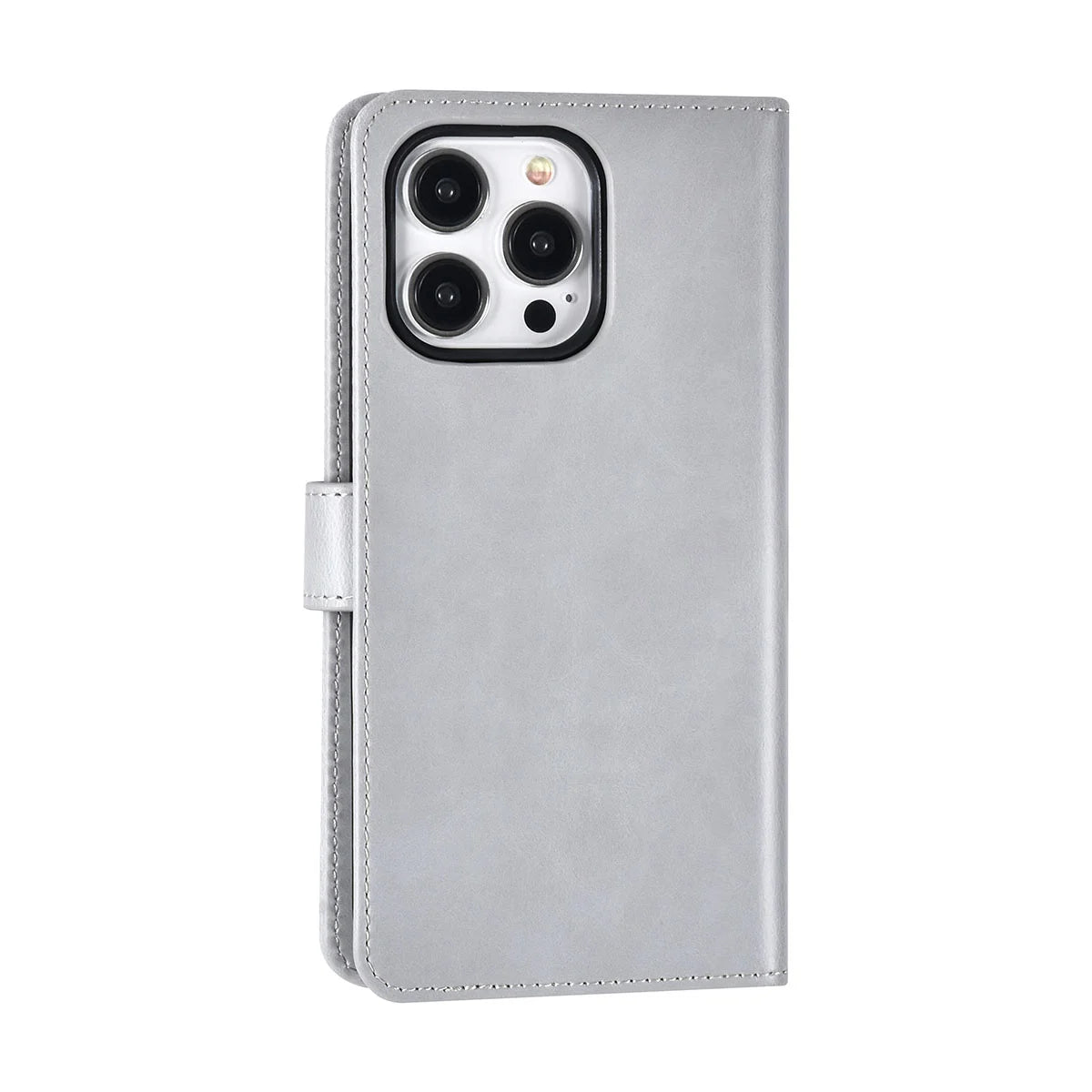 Tuniq iPhone 15 Pro Max - 2 σε 1 - Θήκη Πορτοφόλι από Δερματίνη με Αποσπώμενη Θήκη - Γκρι