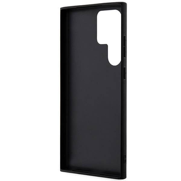 Guess Samsung Galaxy S23 Ultra - 4G Printed Stripe Θήκη με Επένδυση Συνθετικού Δέρματος - Black - GUHCS23LP4RPSK