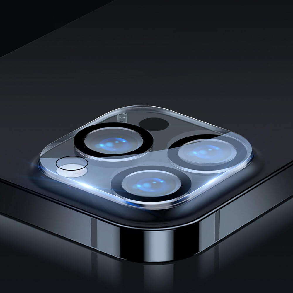 Baseus iPhone 13 Pro / iPhone 13 Pro Max Full Frame Lens Film 0.3mm - Αντιχαρακτικό Γυαλί για την Κάμερα - 2 Τεμάχια - Clear - SGQK000102