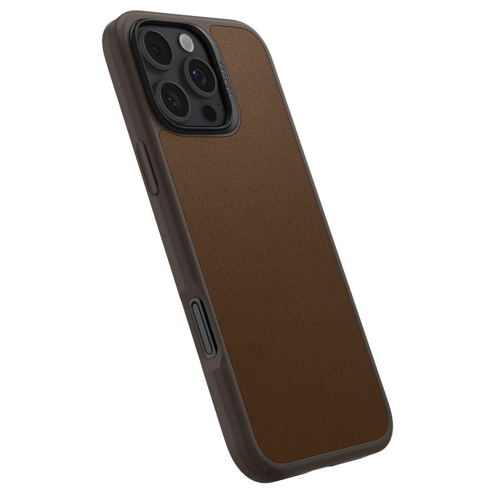 Spigen Cyrill iPhone 16 Pro Max Kajuk Mag Θήκη με Επένδυση Συνθετικού Δέρματος και MagSafe - Saddle Brown