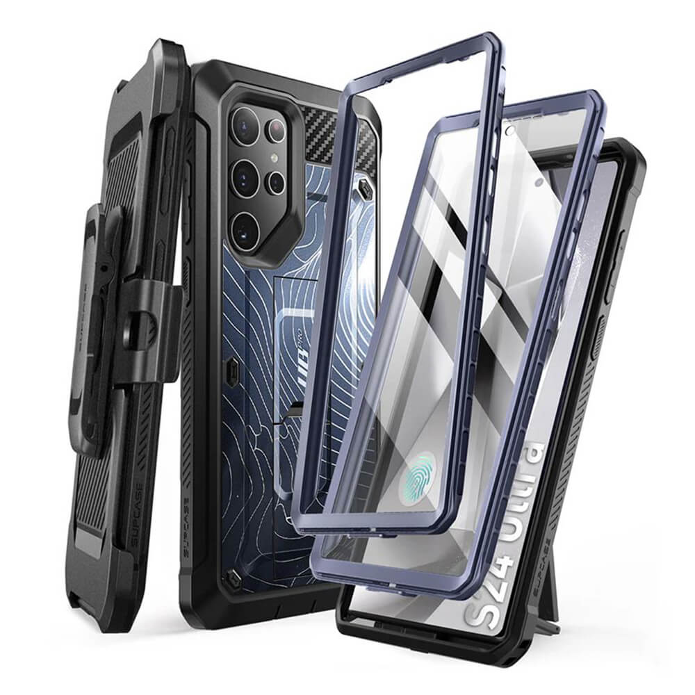 Supcase Samsung Galaxy S24 Ultra Unicorn Beetle Pro 2 Σκληρή Θήκη με Προστασία Οθόνης και Stand - Ruddy
