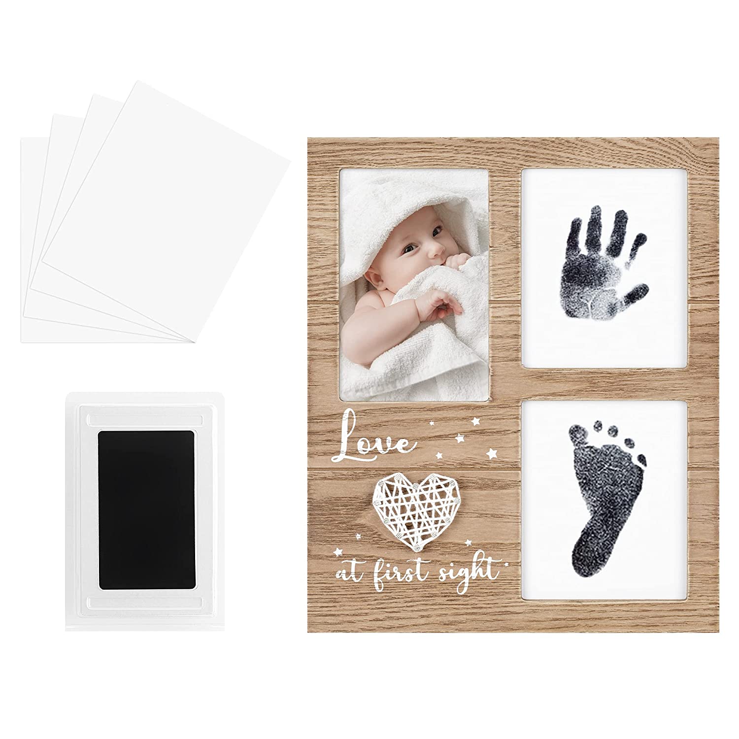 Navaris Σετ Κορνιζών από Μελάνι για Αποτύπωμα Μωρού και Φωτογραφία - Brown - 54246.01