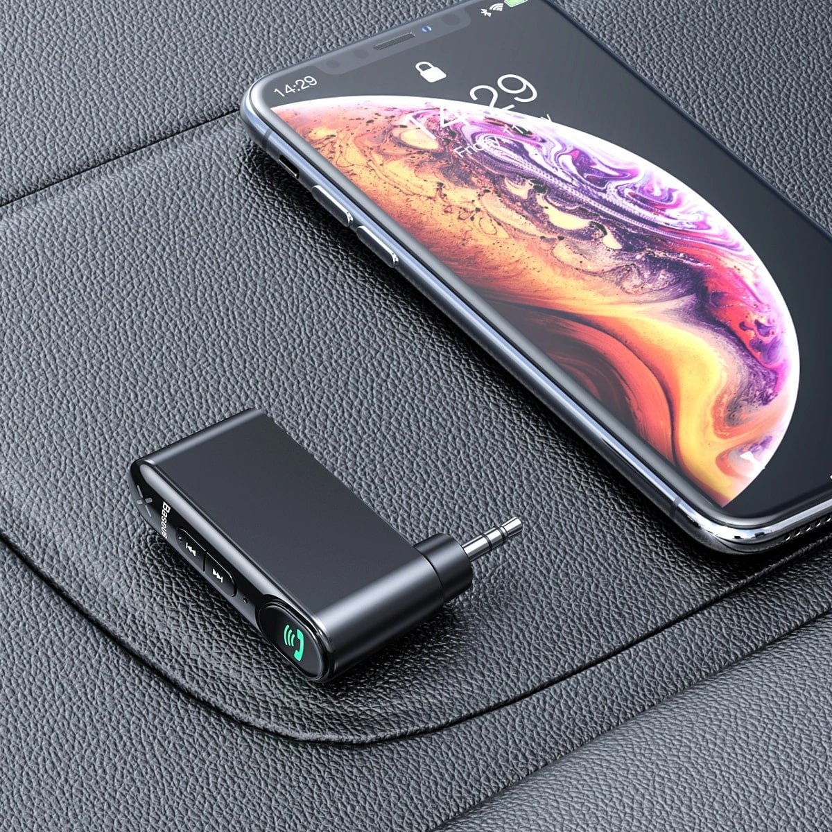 Baseus Type 7 AUX Wireless Receiver Overseas Edition Bluetooth 5.0 για Αναπαραγωγή Μουσικής / Κλήσεις στο Αυτοκίνητο - Black - BSBA - 02