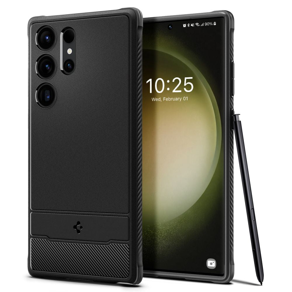 Spigen Samsung Galaxy S23 Ultra Θήκη TPU Rugged Armor - Black Matte